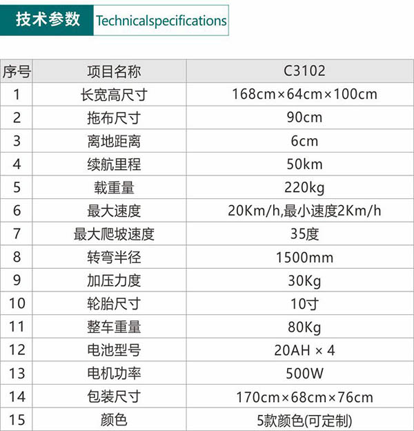 电动甘谷尘推车C3102